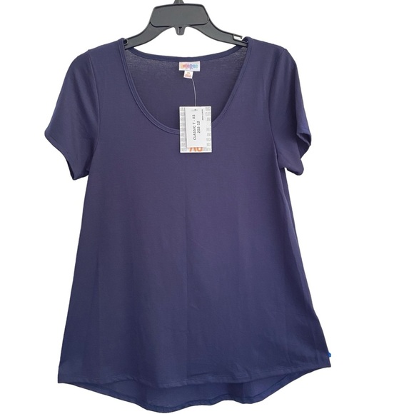 LuLaRoe NWT CLASSIC Navy Blue Short Sleeve Tee Size XS - Picture 6 of 6